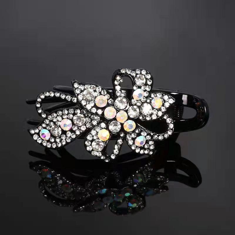 Корейская заколка-уточка со стразами для женщин