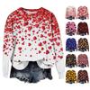 Women's Fashion Printed Long Sleeve Loose Round Neck Sweatshirt Top Fall