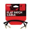 D'Addario Shielded Flat Patch Cables, Set of 2, PW-FPRR-204 (10cm L-L)
