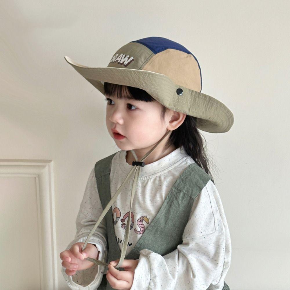 Waterproof Children Fisherman Cap Summer Outdoor Sunscreen Hat Ins Boys Girls Bucket Cap  Kids