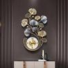 Metal Analog Wall Clock Big Antique Decorative Home Interior Stylish Watch & Silent Machine Gold for Bedroom/Living Room/