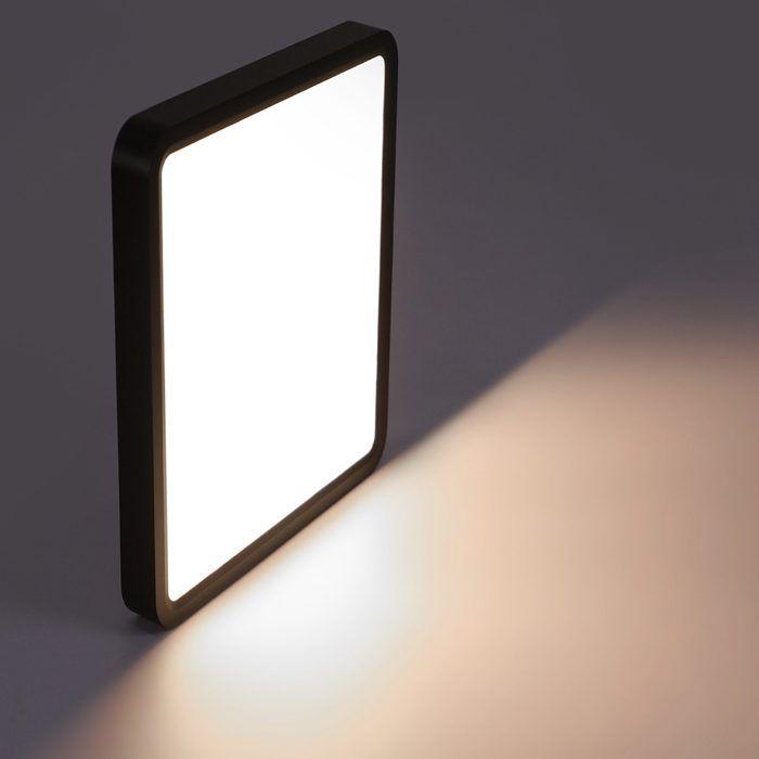 Plafonnier LED NETTLIFE Plafonnier plat 23 cm 18W Noir