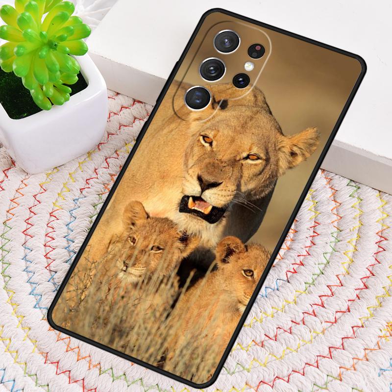 Лев Самец Львенок Мягкий Силиконовый Чехол Для Телефона Для Samsung Galaxy note 10 pro S26 S25 S24 S23 S22 S21 Plus S25Ultra Чехол