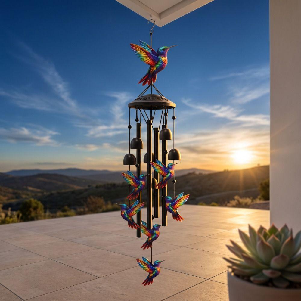 Bird Butterfly Wind Chime Sunflower Garden Wind Chimes Hanging Pendant Outdoor Wind Catcher Garden