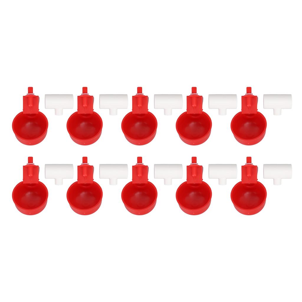 10pcs Automatic Chicken Waterer Cups Chicken Water Feeder Suitable for Chicks Duck Goose Turkey
