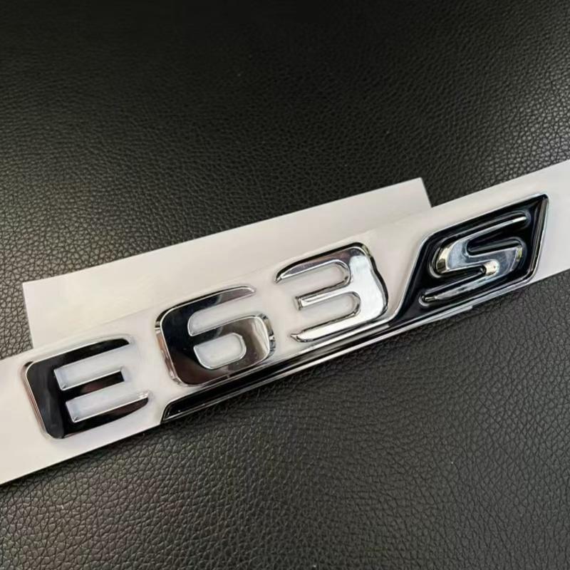 Suitable for ABS Black Auto Letter E63 E63S Logo Logo Sticker Car Luggage Badge Decal Mercedes Benz E63 E63S W213 Accessories PT5
