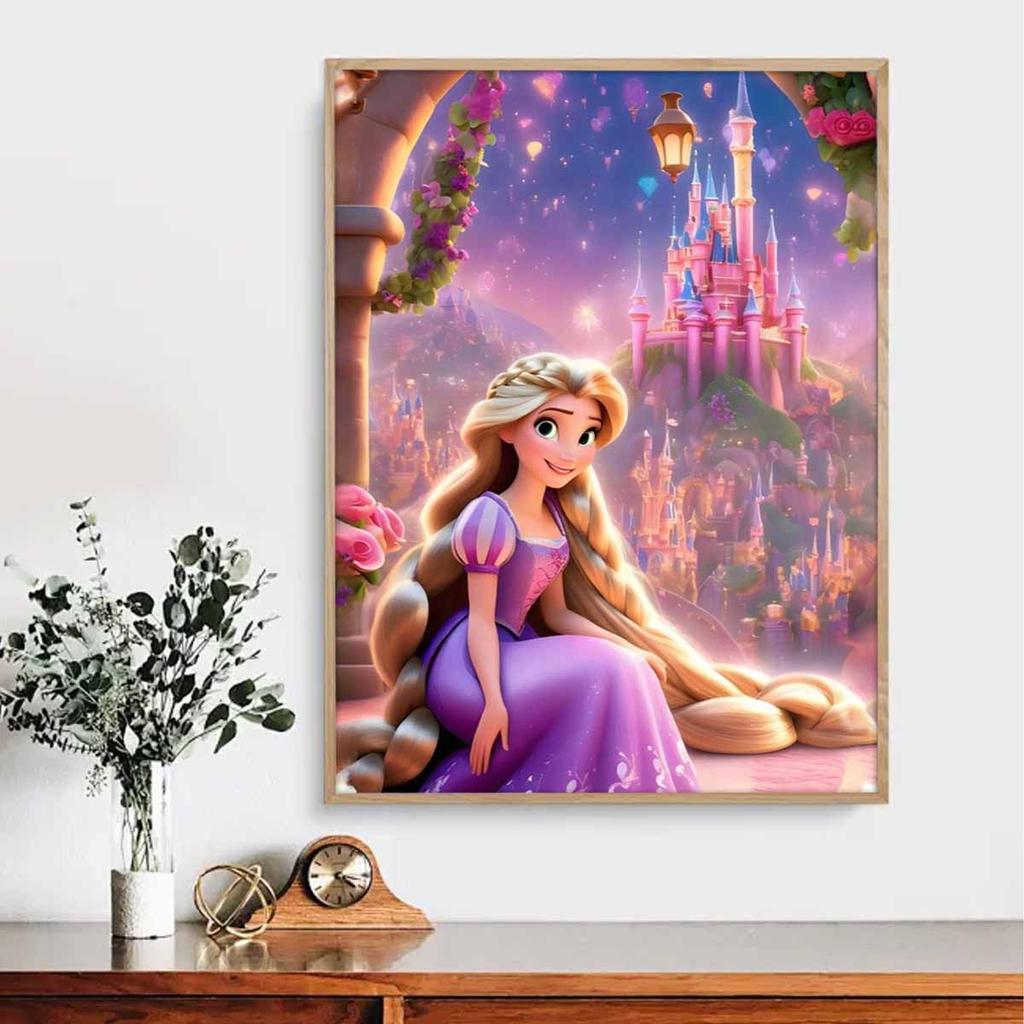 Full Round Diamond Painting Beautiful Princess Art Rhinestone Picture Mosaic DIY 5D Cross Stitch Embroidery Home Decoration