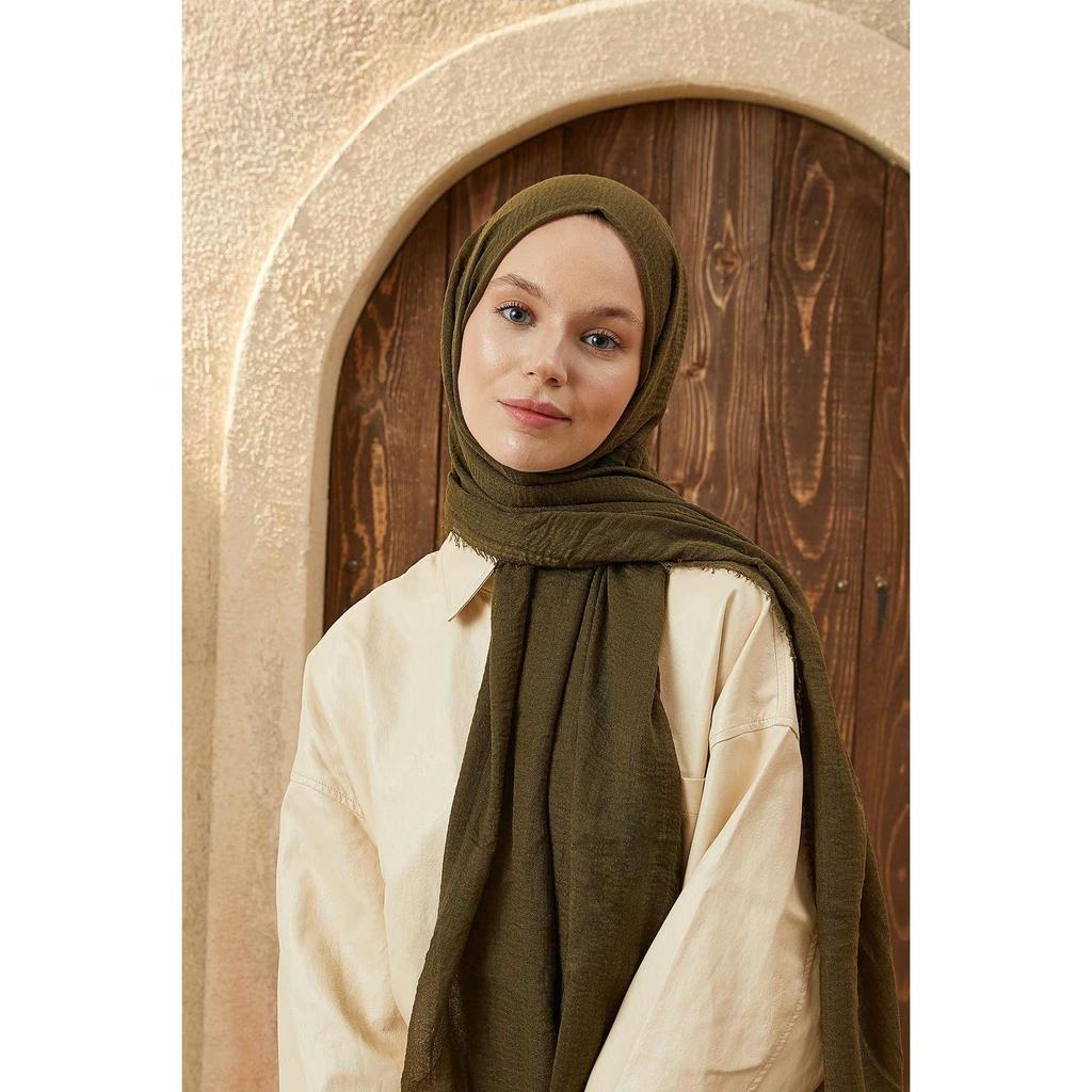 Crepe Hijab Pine Green