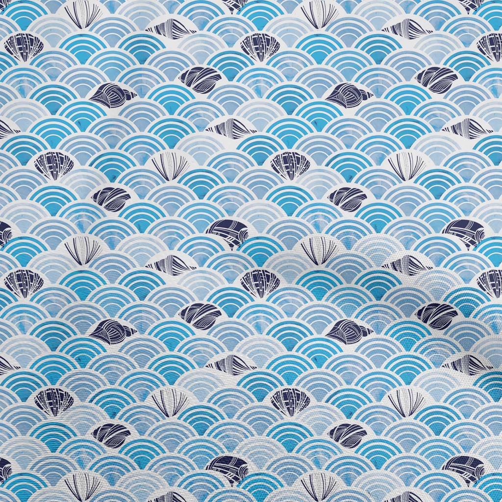 oneOone Cotton Flex Lime Green Fabric Sea Shells Ocean Sewing Craft Projects Fabric Prints By Yard 40 Inch