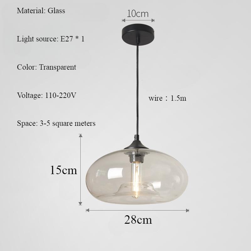 Современный простой эллиптический стеклянный янтарный подвесной светильник цвета сажи в скандинавском стиле для гостиной, прикроватной тумбочки, люстры для ресторана, светодиодные