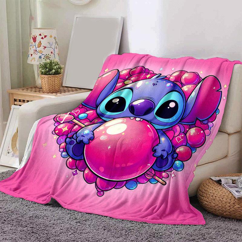 1pc Stitch Printing Blanket - Soft, All-Season Throw for Living Room, Bedroom,Travel