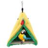 Bird Parrot Triangle Plush Hammock Cage Happy Tent Bed Hanging Cave Toy