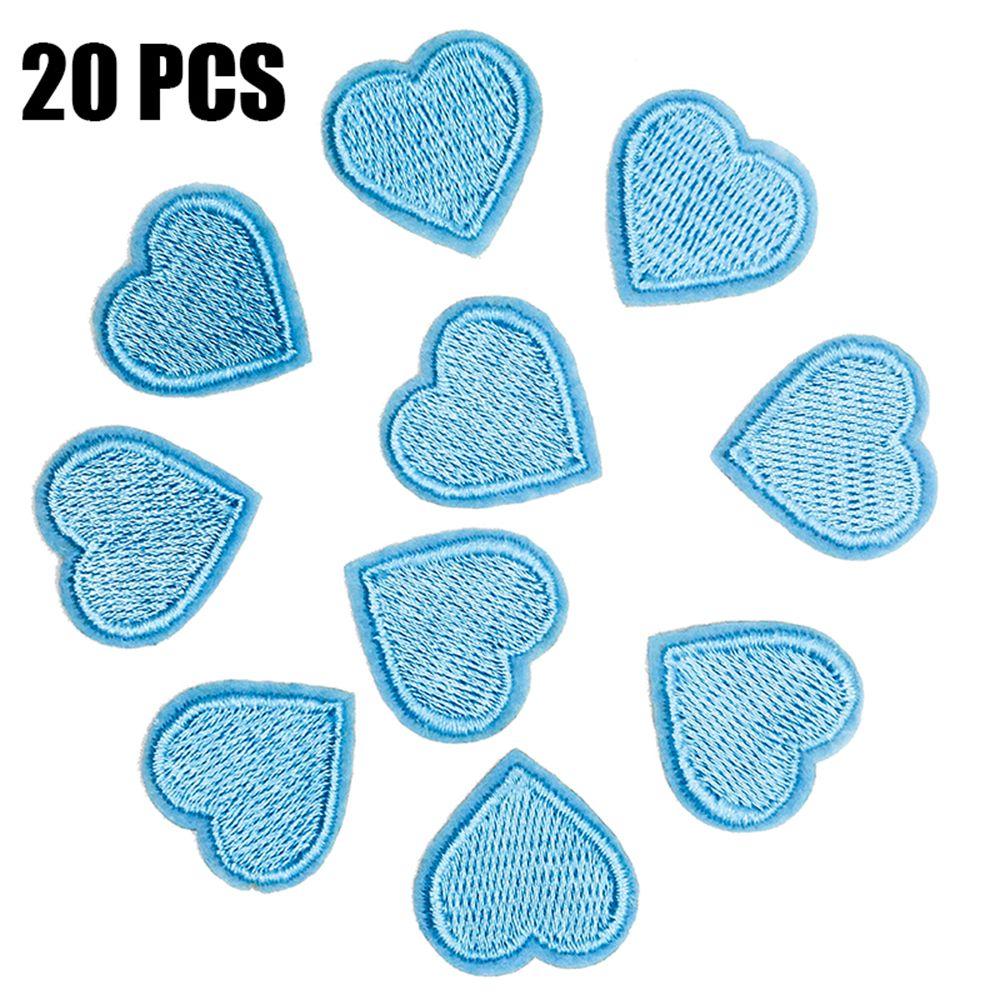 20pcs/lot Iron On Love Heart Patches Badge Appliques Clothes Sticker