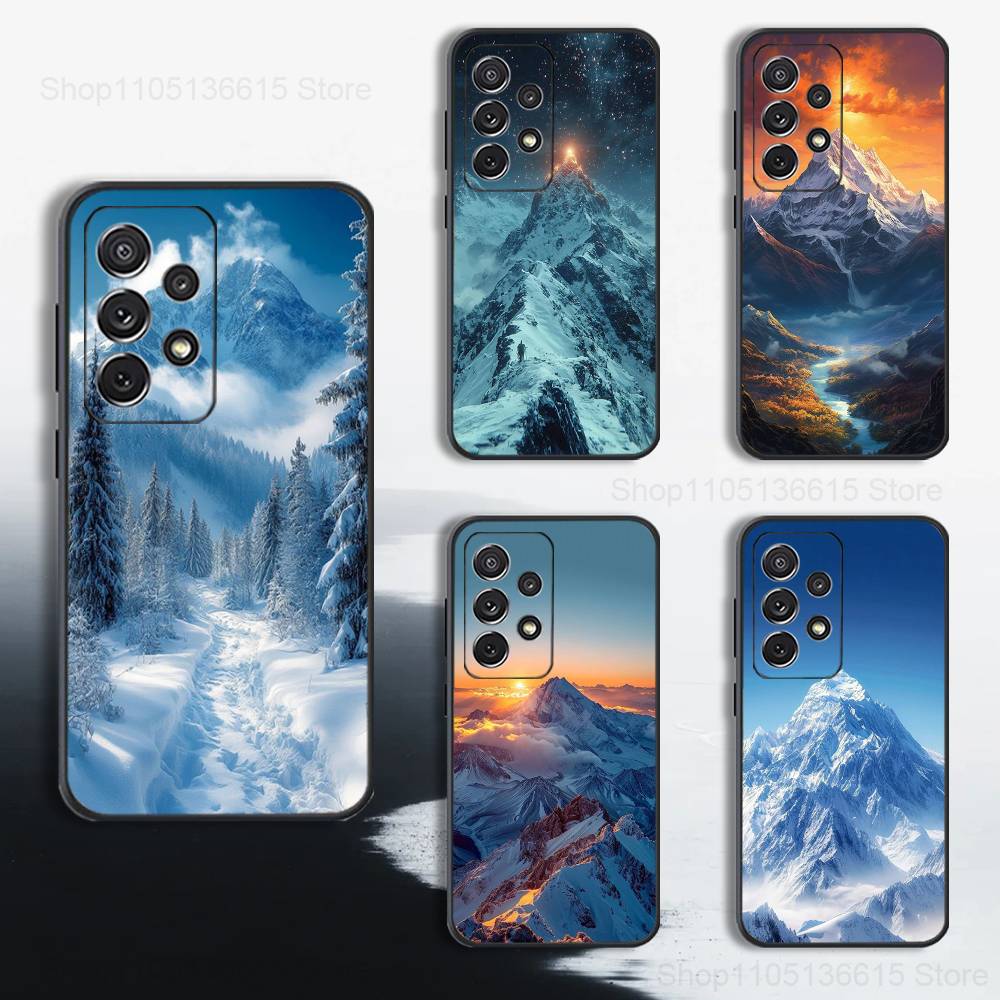 Священная Гора Эверест Чехол для Телефона Для Samsung S25,S24,S23,S22,S21,S20,S10,S9,Ultra,Plus,Lite,FE,Мягкий Силиконовый Черный Чехол