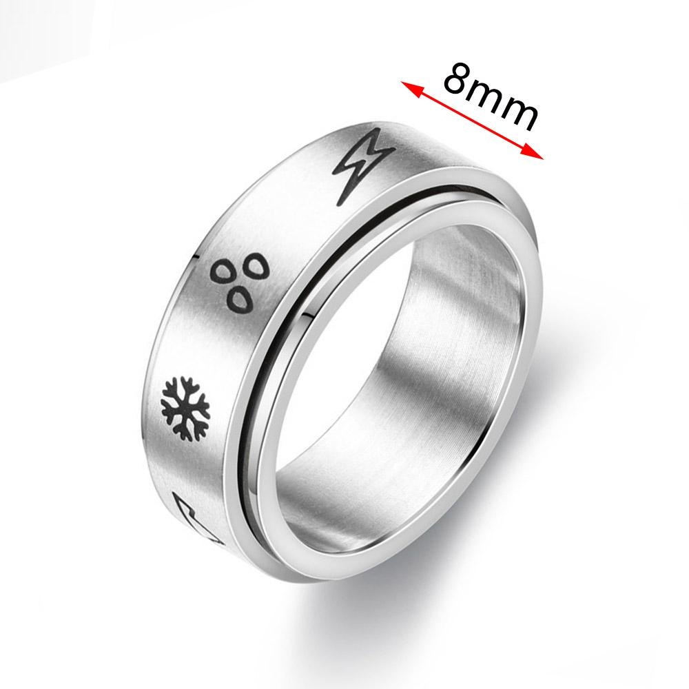 Кольцо от беспокойства Figet Spinner Rings для женщин и мужчин из нержавеющей стали, вращающееся свободное вращение, антистрессовые аксессуары, ювелирные изделия, подарки