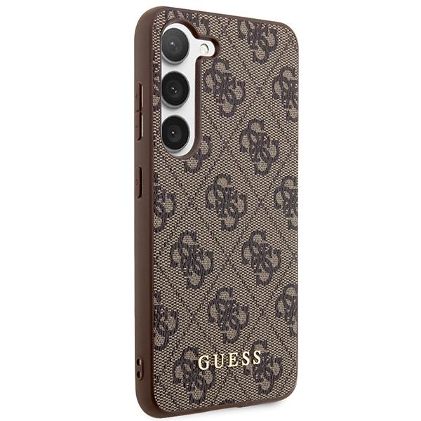 Guess Guhcs23Sg4Gfbr S23 S911 Brown/Brown Hard Case 4G Metal Gold Logo