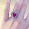 Xiancan Jewelry 2023 Pink Moissanite Silver Ring - Niche Light Luxury Style