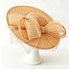 Hot-selling British Racing Festival hemp top hat mesh design stage performance retro dress headgear hat decoration