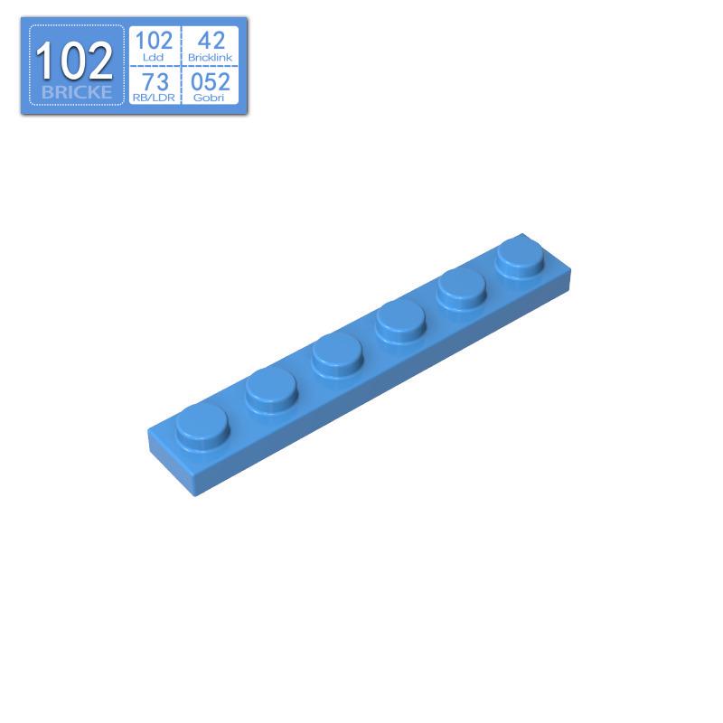 BRICKE 1x6 Thin Plate for Lego 3666 Compatibility – Loose MOC Building Blocks