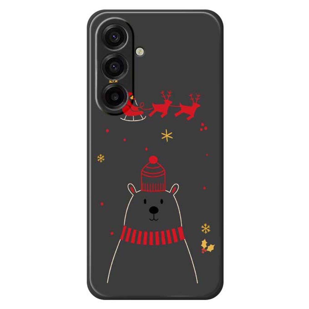 For Samsung Galaxy A17 5G Case Bear Pattern Printing Straight Edge TPU Phone Back Cover