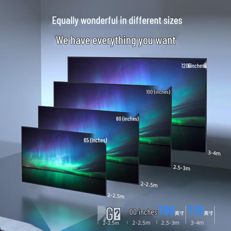 Deli MS802 100-inch 16:9 Fixed Frame Projector Screen