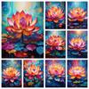 Full Square Diamond Painting Lotus New Arrival Diamond Embroidery Flower Rhinestones Picture Mosaic Handicraft