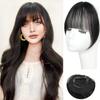 Synthetic Short Straight Hair Clip In Bangs With Hairpieces Air Bangs Extensions Natural Soft Curved Bangs Wig For Women