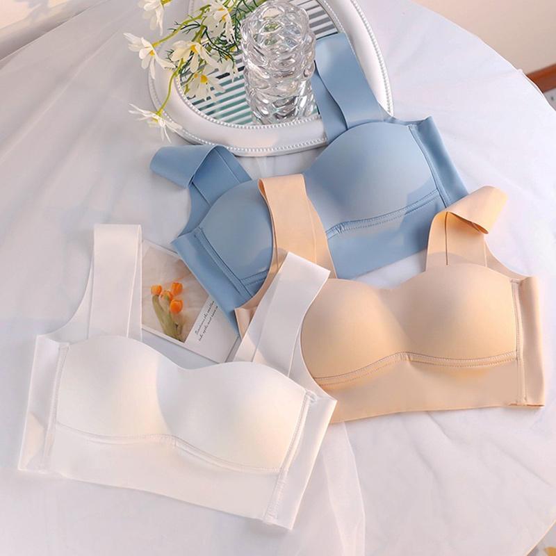 Sexy Bra Seamless Bralette Women Push Up Bras Wide Shoulder Strap Brassiere Girls Underwear Thin Cup Lingerie A B Cup