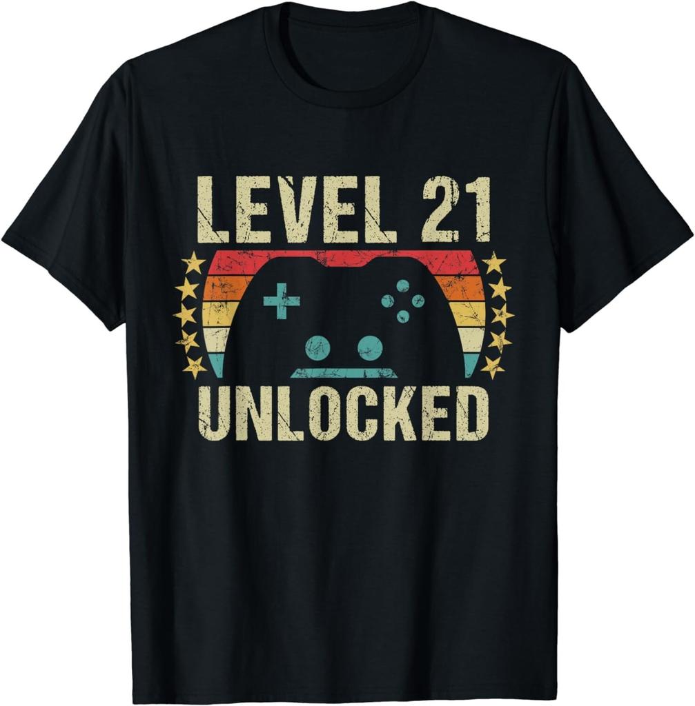Gaming Vintage 21st Birthday Gift 21 Year Old Boy Girl Gamer Gift Unisex T-Shirt