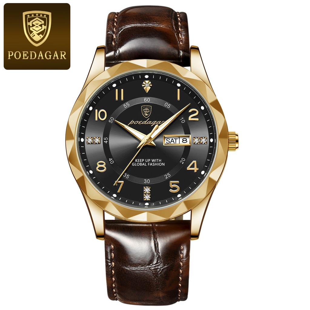 Top Luxury High Quality Watches for Men Sport Quartz Leather Man Watch Waterproof Luminous Date Week Men's Watch Male Clock