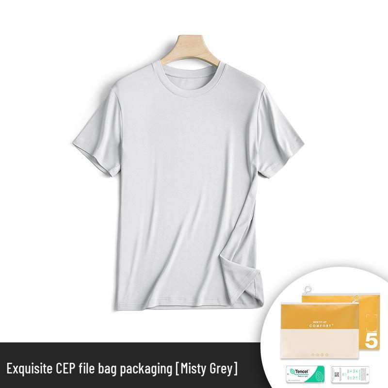 Набор из 60 штук двусторонних модальных unisex футболок с коротким рукавом - Однотонная тонкая базовая футболка для весны/лета