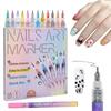 Nail Art Painting Graffiti Pen Acrylic Marker 0.5Mm Fine Needle Tube Quick Drying Nail Painting Flower Pen