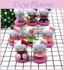 Набор мини-фигурок Hello Kitty из восьми штук, милые мультяшные миниатюры Kt, топперы для торта, подарок