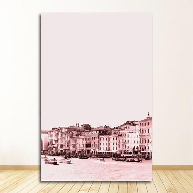 Room Girls Bedroom Wall Art Prints Fashion Home Decor Pink Flower Posters Paris Tower Picture Nordic Canvas Painting for Living