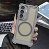 Translucent Armor Magnetic Case For Samsung Galaxy S26 S2 Ultra S24 Plus Reinforced Shockproof Corners Matte Cover For