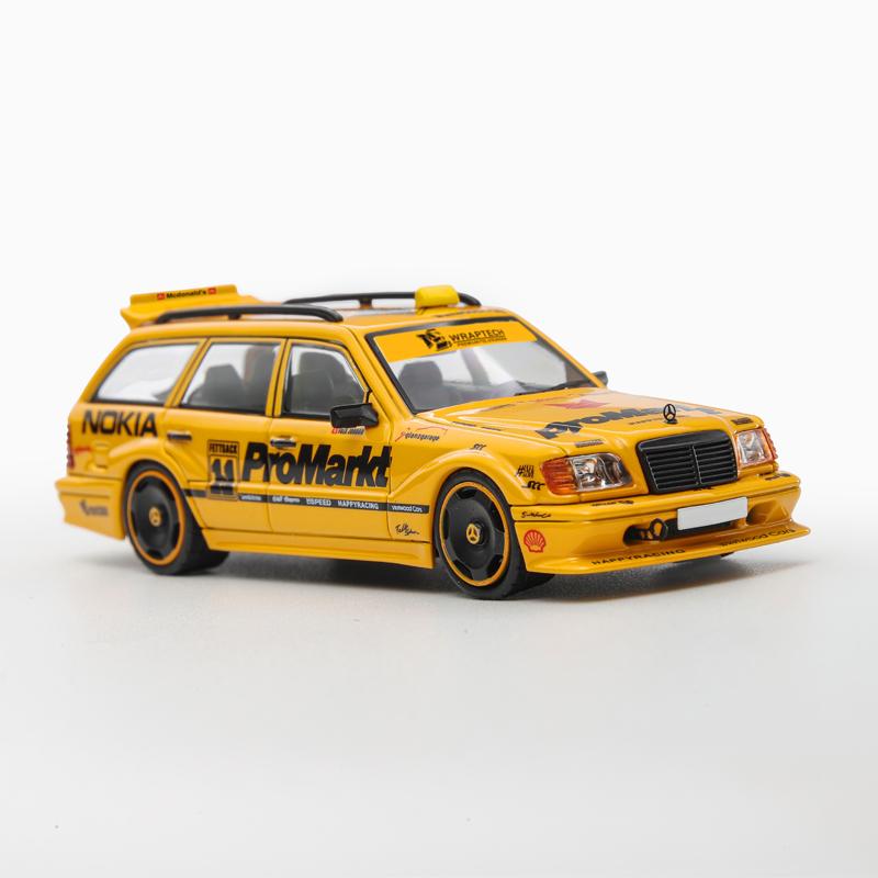 Mortal 1:64 Mercedes-benz S124 T Modeii Evo2 Clay Pot Travel Series Simulation Alloy Miniature Diecast Car Model Custom Toy Gift