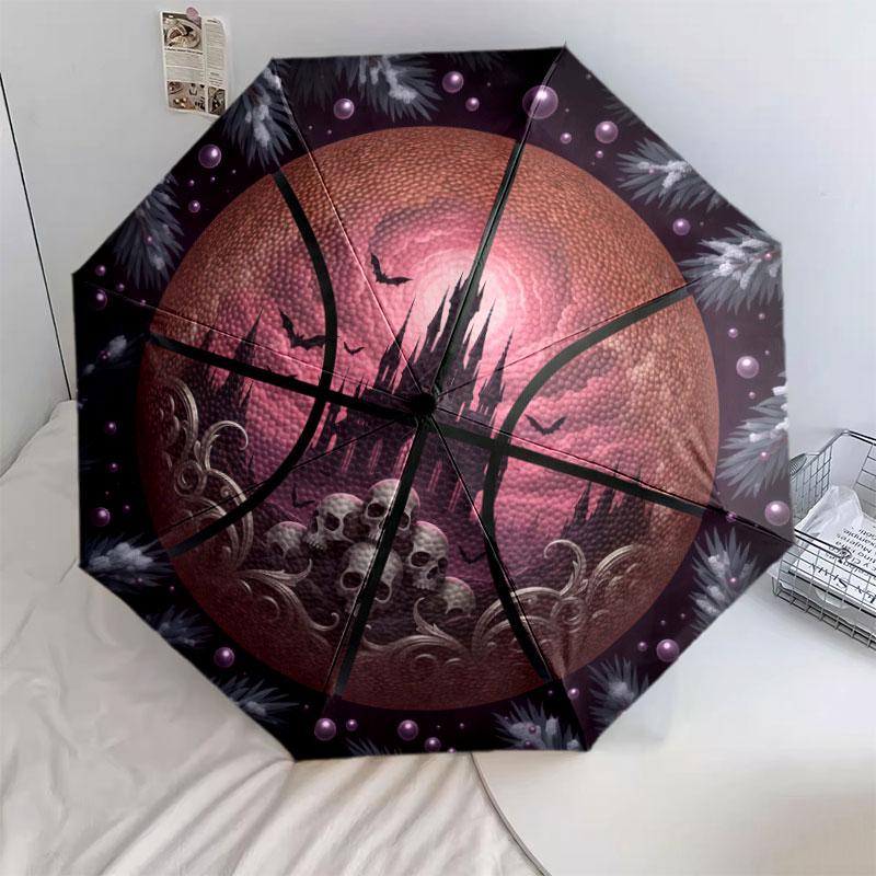 Автоматический складной зонт Darkballgames с узором, новый стиль, 1 шт., портативный, для путешествий, для улицы, подарок на день рождения