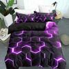 3Pcs Duvet Cover Set, 3D Hexagonal Honeycomb Pattern Duvet Cover Set For Boys, Twin/Full/Queen/King Size