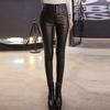 Fashion Women Solid Casual Keep Warm Trousers Sexy Leather Tight Leggings Pants
