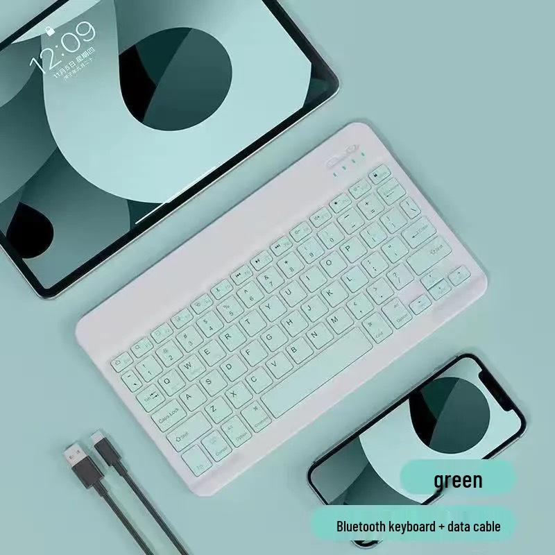 Bluetooth-клавиатура для iPad, телефона, планшета – 10-дюймовая, перезаряжаемая, совместимая с Apple, для настольного ввода