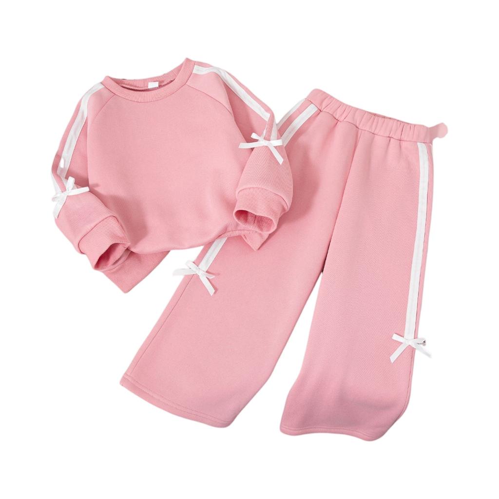 Kids Cartoon Casual Fashion Outfit Set Long Sleeve Top & Pants