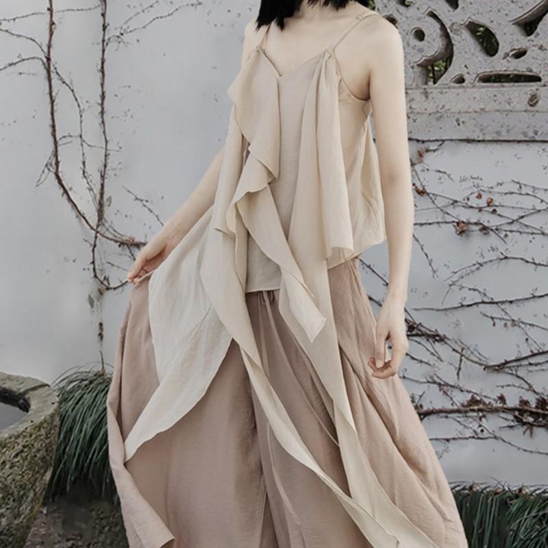 Johnature Woman Autumn Chinese Style Casual High Street Retro Tops Personality Solid Color Loose Vintage Top