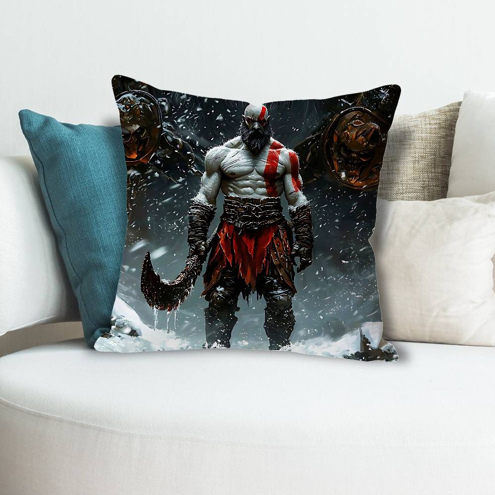 Game GGod of WWar Anime Celebrity Merchandise AllMatch Printed Pillow Case Sofa Car Office Room Decoration Protector
