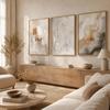 Set of 3 Neutral Beige Abstract Wall Art, Wabi Sabi Textured Watercolor Prints, Minimalist Posters for Living Room Home Decor