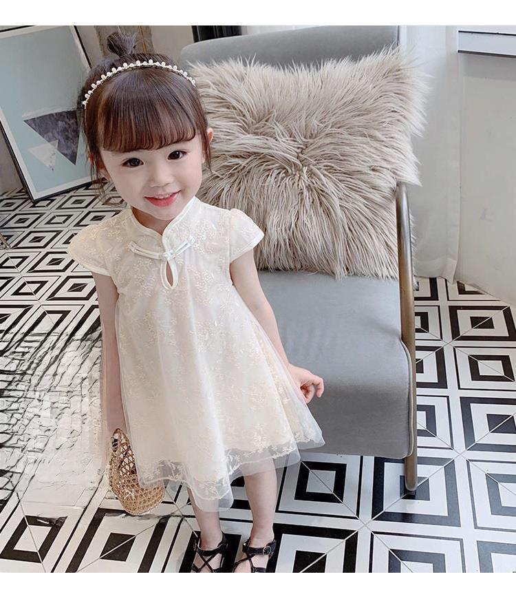 Летнее облегающее платье-ципао для девочек в стиле ретро с юбкой в китайском стиле