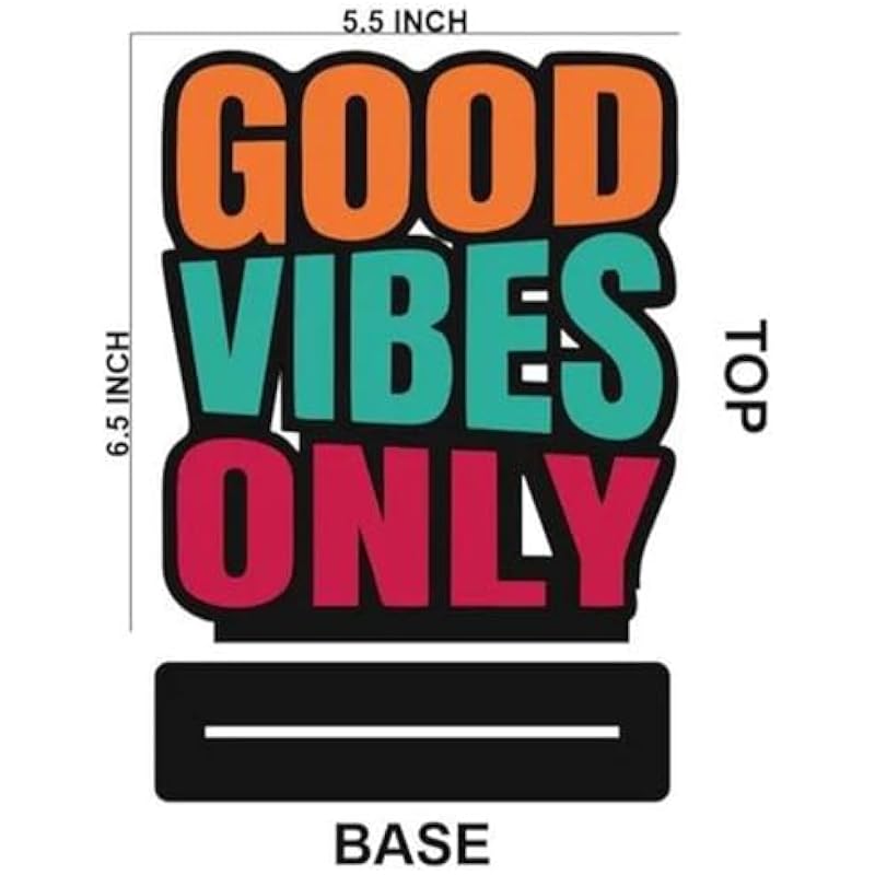 Ofixo Wooden Showpiece Gud Vibes Only Quotes For Study Table Home Decoration