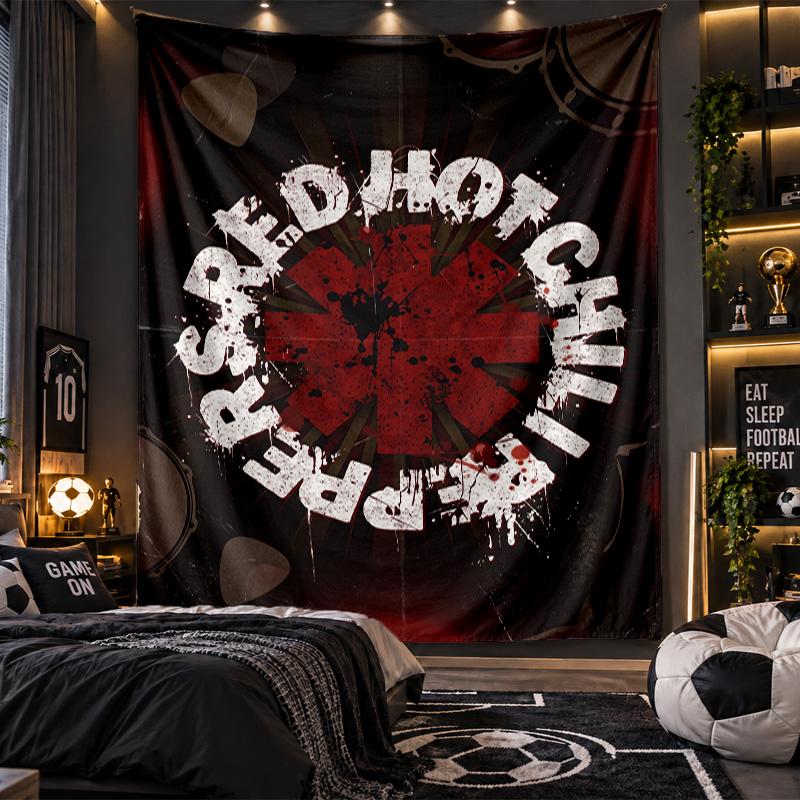 Wall Hanging Tapestry Red Hot Chili Peppers Print Cloth for Living Room Bedroom Home Decor
