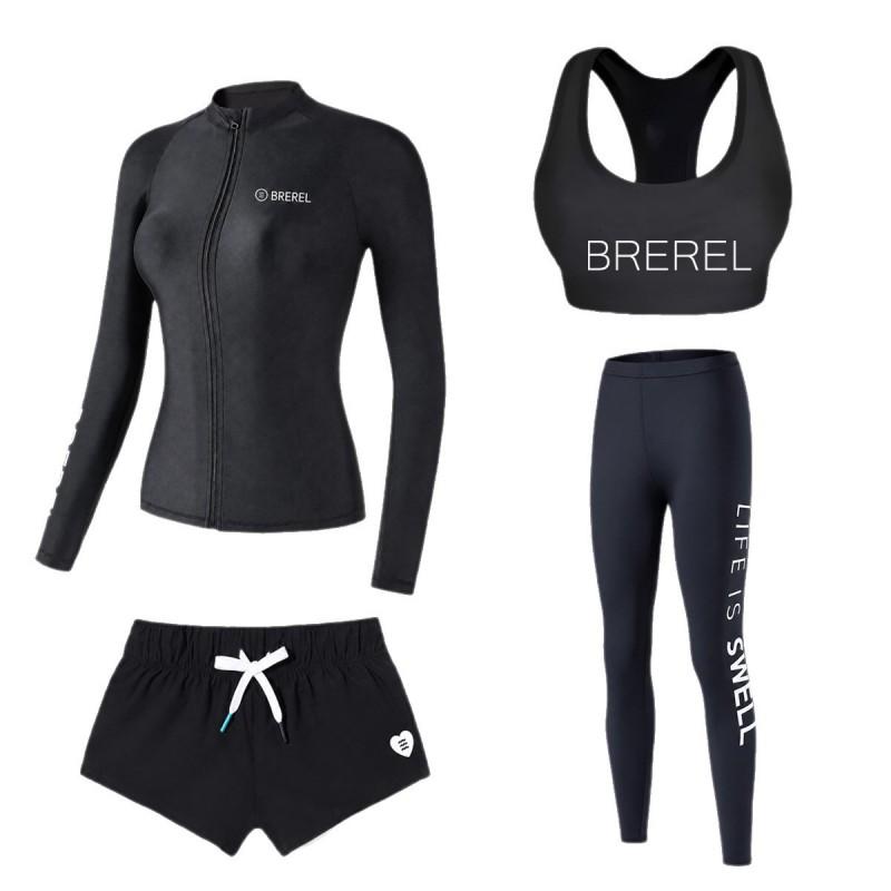 Womens Quick-Dry UV Protection Rash Guard Set Long Sleeve Top Pants Surfing Diving Snorkeling