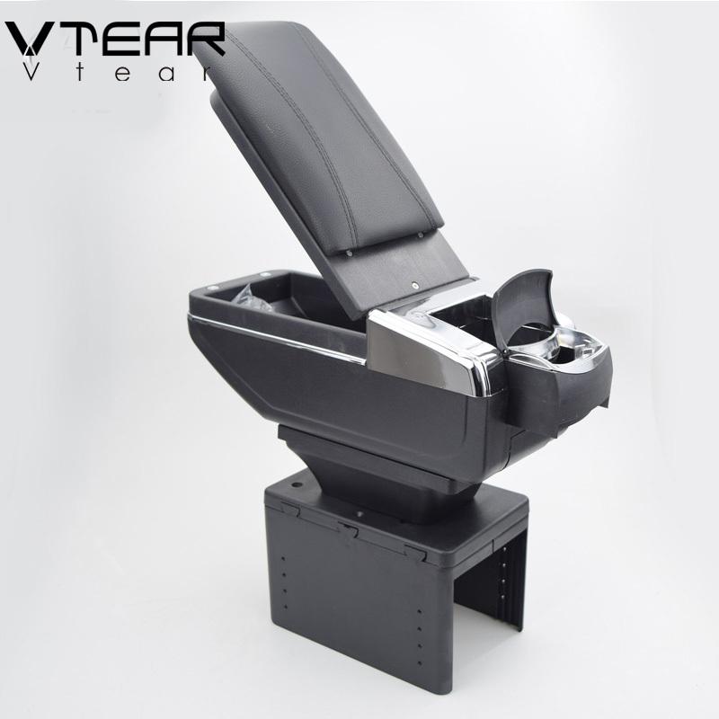 Vtear universal car armrest storage box auto interior Leather car-styling central container Store content box accessories parts