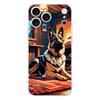 Мягкий чехол для телефона для iPhone 17 Air 16E 16 11 15 14 Pro MAX 12 13 7 8 Plus SE Пасхальный чехол Защита Мультяшная собака Немецкая овчарка